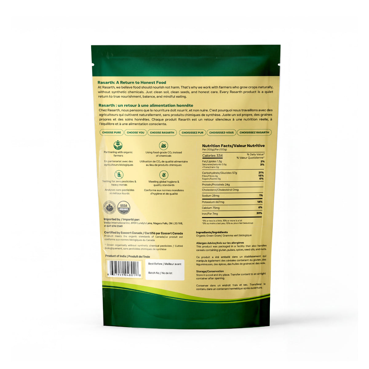 Organic Moong Dal Yellow Split